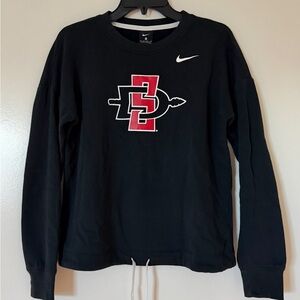 Nike Black and Red Women's Crew Neck Sweater